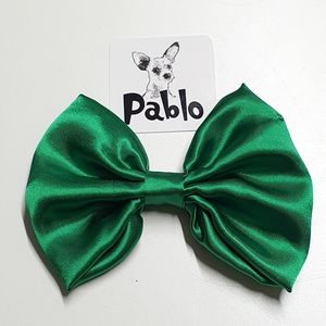🐶 3 for $15 * Pablo St Patricks Green Satin Dog Bow Tie